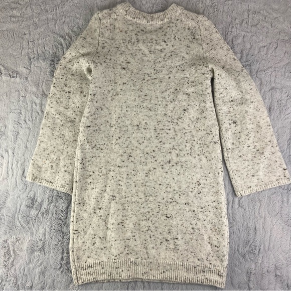 Madewell Donegal Button Sleeve Wool Blend Sweater Dress Beige Brown Size XS - Picture 6 of 14